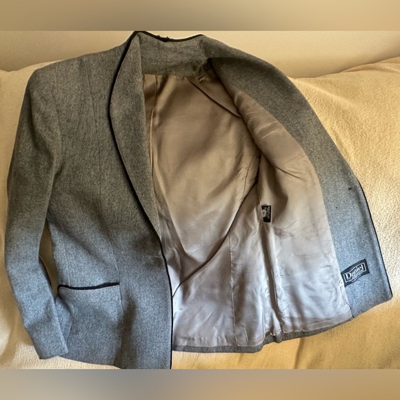 DANIEL FOR SPELLBOUND WOMEN'S GREY WOOL JACKET SZ 9 W/Black Piping CAREER WEAR - Picture 13 of 15